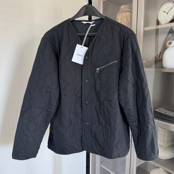 3sixteen Quilted Onyx Black Liner Jacket 2X NEW Button Up Tencel Cotton Coat XXL - Picture 1 of 6